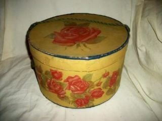 Antique Roses Wallpaper Hat Box Victorian 1910 Meyer Jonasson Co Great Color