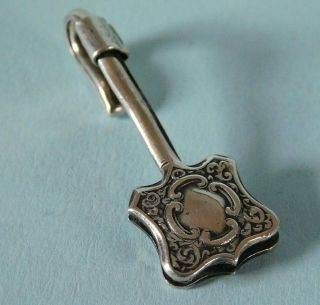 Antique Solid Silver Hallmarked Chatelaine Skirt / Lifter Clip