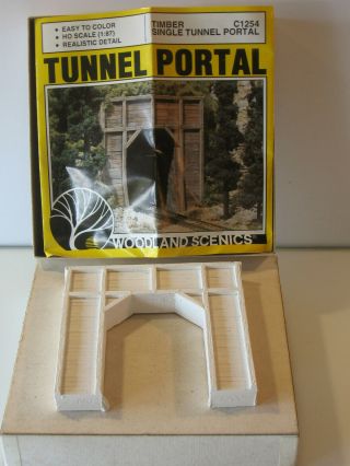 Ho Scale Timber Single Tunnel Portal C1254 Woodland Scenics Ob