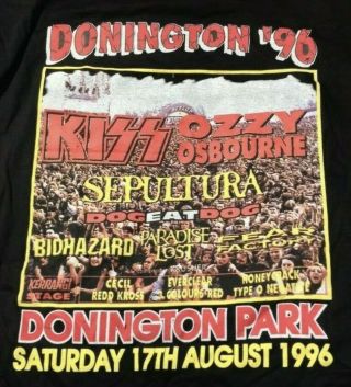 Ozzy Kiss Sepultura Biohazard Fear Factory Type O Negative 1996 Vintage Uk Shirt