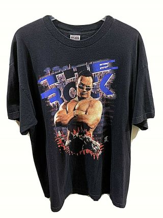 Vintage 90’s The Rock Wwf Wrestling T Shirt Mens 2xl 1998 Titan Sports Hyland