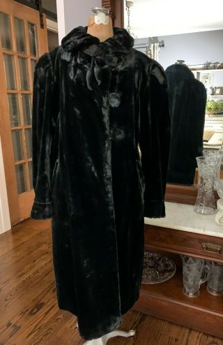 Vintage 1930s 1940s Black Velvet Coat W/tassels - Skinner 