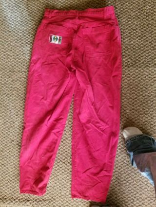 90 ' s Cross Colours VTG Baggy Denim Jeans (Red) Size 34x31 2
