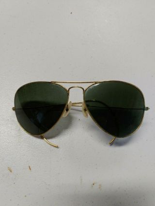 Vintage Ray Ban B&l Usa Aviator Sun Glasses Have Prescription Lenses