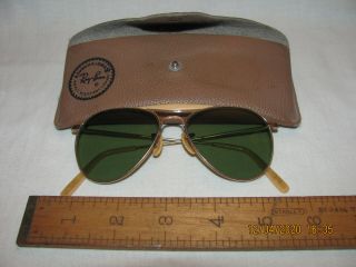 Vintage Ray Ban Aviator Sunglasses Small Frame Umarked Except " Apex " Nose Bridge