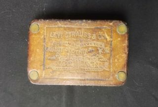 Levi Strauss Riveted Leather Face Belt Buckle