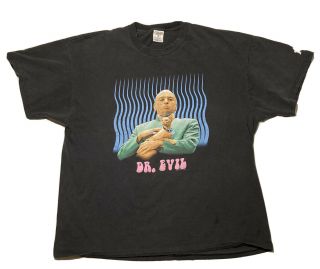 Vintage 90s Dr Evil Austin Powers Movie Promo T Shirt 1998 Xxl Rare Mike Myers