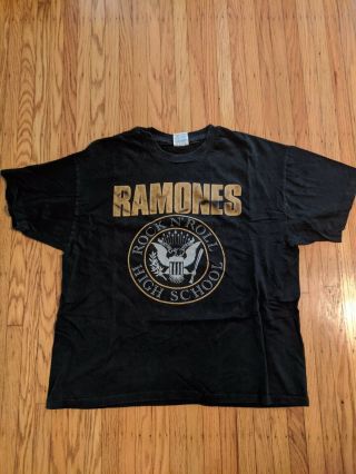 Vintage Ramones Rock ‘n’ Roll High School Xl T - Shirt Rare 1990s Tour Tee