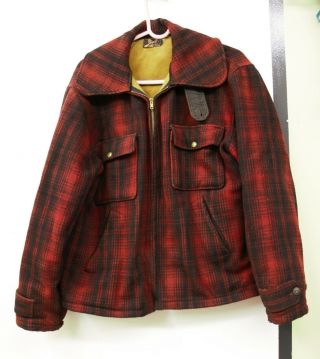 Woolrich Red Plaid Hunting Jacket & Pants Plus Suspenders.  Vintage