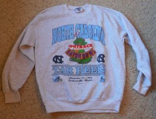 Vintage 1993 Unc Tar Heels Gator Bowl Sweatshirt Mack Brown Football Lee Jeans