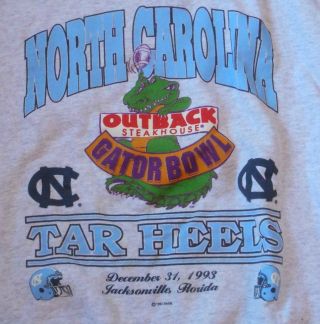 Vintage 1993 UNC Tar Heels Gator Bowl Sweatshirt Mack Brown Football Lee Jeans 2