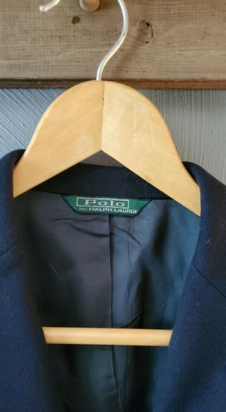 VINTAGE RARE Ralph Lauren POLO Gold Btn HOPSACK Blazer Jacket Sport Coat Boys 16 3
