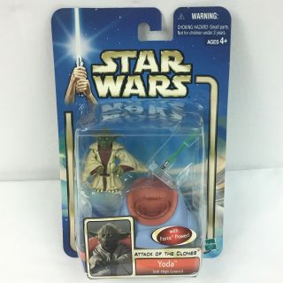 Star Wars Yoda Figure Aotc Jedi High Council 1:18 Scale Hasbro 2002