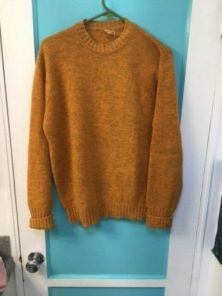 Vintage R.  W.  Forsyth Ltd.  Scotland Knitted Wool Orange Sweater Men 
