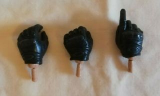 A Set Of Three 1/6 Scale Gloved Hot Toys Style Action Figure Hands.