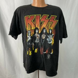 Vintage 1990s Kiss Tour T Shirt Xl Alive Worldwide 96 97 1996 1997 Champ Army 90