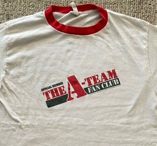 Rare Vintage 80s The A - Team Soft Thin Fan Club T Shirt Medium