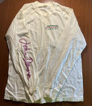 John Denver 1984 Summer Tour Vintage Long Sleeve T - Shirt The Man And His Music L