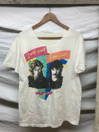 Vintage 80s Daryl Hall John Oates Ooh Yeah Band Concert T Shirt L