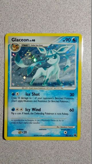 Glaceon Holo Rare 20/100 Diamond & Pearl Majestic Dawn Nm - Lp Pokemon Card