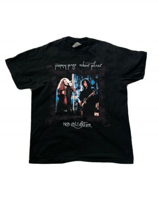 Vtg Jimmy Page Robert Plant No Quarter World Tour 1995 Concert T Shirt Men Large