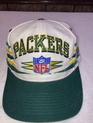 Vintage 90s Logo Athletic Green Bay Packers Nfl Pro Line Snapback Hat Cap