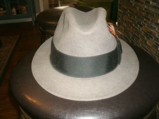 Vintage Royal Stetson Gray Fedora Hat 7 1/4  R