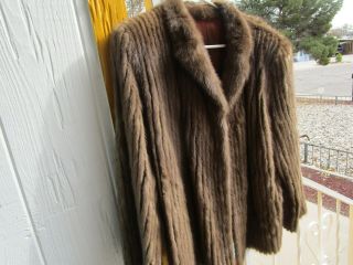 Vintage Light Brown Mink Coat - Jacket - Rare Arrangement Of Pelts