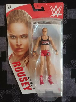 Rowdy Ronda Rousey Wwe Basic Series 105 Chase Variant Mattel Figure Ufc Rare Red