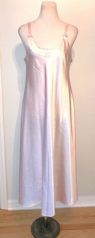 Vintage 80s Christian Dior Pink Nightgown Dress Size Medium