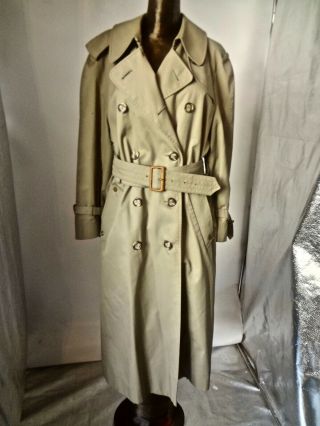 Vintage Aquascutum Classic Double Breasted Unisex Trench Coat Large