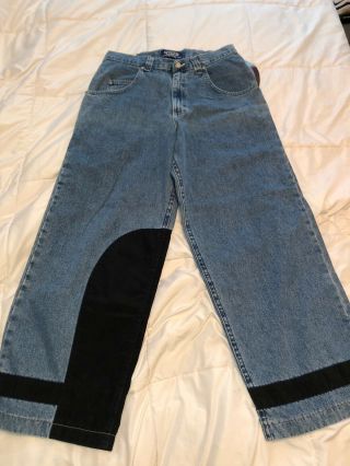 Vtg Deadstock Lee Pipes Bmx Jeans Mens 32 X 30 Stone Wide Leg Nwt Jnco 90 80s
