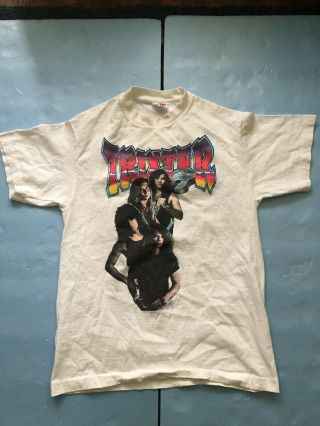 Vintage 1991 Trixter World Tour T Shirt Single Stitch Made In Usa Sz L