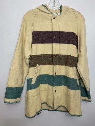 Woolrich Striped Hudson Bay Women’s Blanket Jacket Size Large Flaws
