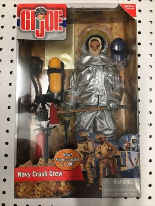 Gi Joe Navy Crash Crew 12 " Figure Misb 2001 Hasbro