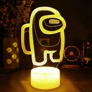 Among Us Game 3d Led Night Light Touch Remote Control Colorful Nightlight