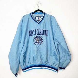 Vintage Logo Athletics North Carolina Tarheels Pullover Jacket Mens Size Xxl