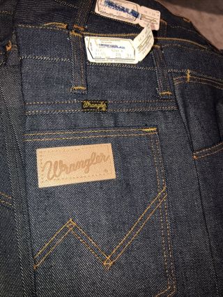 Wrangler Heavy Weight Denim Jeans Nos Nwt Style 349 Poly Cotton Vintage Retro