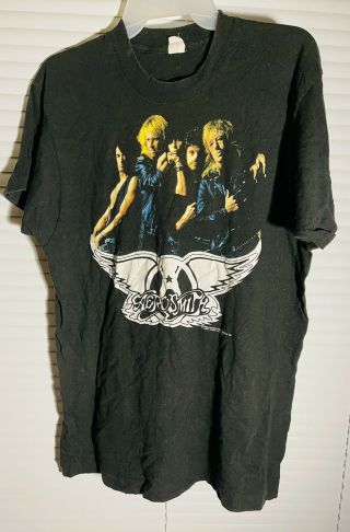 Vintage Aerosmith Aero Force One Single Stitch Usa T - Shirt Xl 1989 Band Shirt