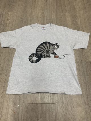 Vintage Crazy Shirts Hawaii Shirt Size Medium B Kliban Computer Cat 90s