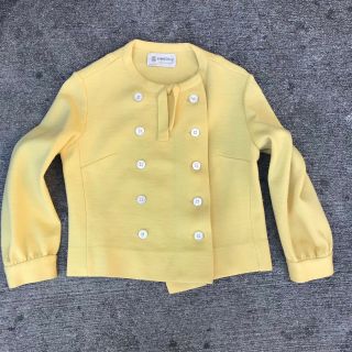 Vintage 1960’s Womens Kimberly Pure Wool Yellow Blazer Jacket 60s