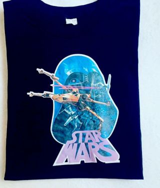 1977 Vintage Star Wars Movie Poster T Shirt