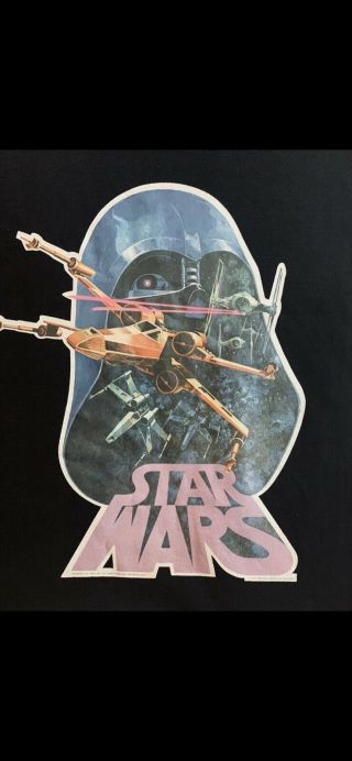 1977 Vintage Star Wars Movie Poster T Shirt 3