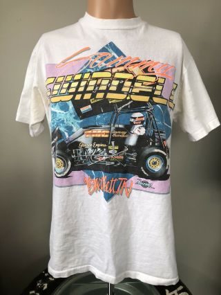 Rare Sammy Swindell Tmc Sprint Car T - Shirt L 90’s World Of Outlaws Vintage