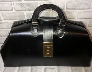 Vintage Professional Case Inc K5 Leather Satchel Doctor Bag Black