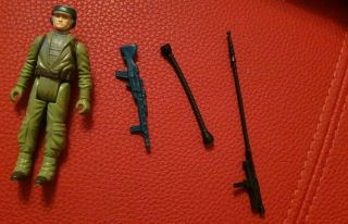 Vintage Star Wars Figure Rebel Commando Kenner & Weapons