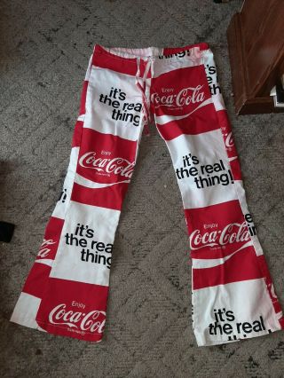 Vtg Ds Coca Cola Coke Its The Real Thing Beach Pants 70 