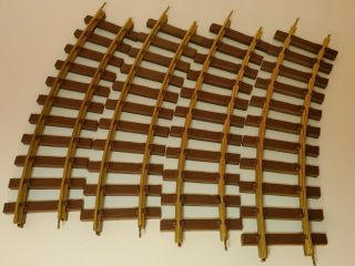 Qty - 4 Lionel Large G Scale Brass 8 - 82001 Curve Train Track Sections