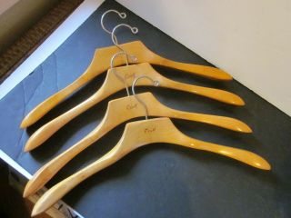 Setwell Wooden Hangers Set Of 4 Heavy Duty Vintage