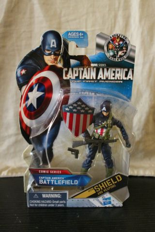 The First Avenger Comic Series Battlefield Captain America Action Figure Rare